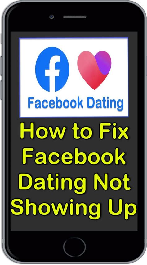 facebook dating app not showing up 2020
